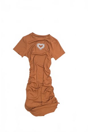 Dievčenské šaty Shein, farba hnedá, veľkosť 11-12 r