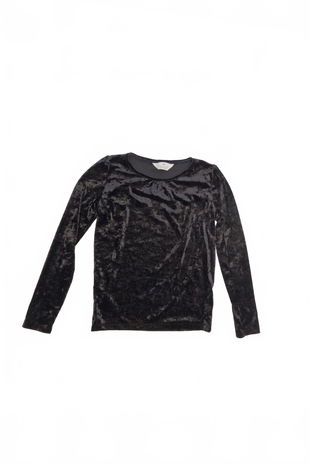 Dievčenské tričko H&M bez potlače, farba čierna, veľkosť 134