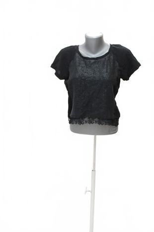 Dámske tričko Liu – Jo bez potlače, farba čierna, veľkosť S