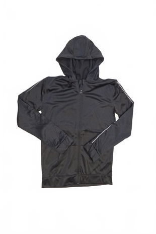 Chlapčenská mikina Ergee bez potlače, farba čierna, veľkosť 158