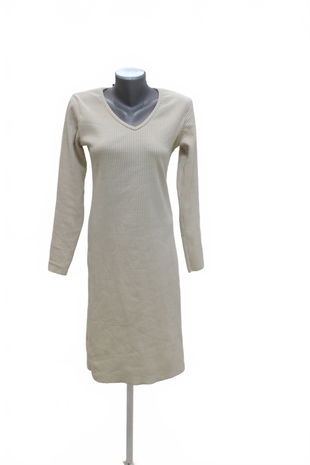 Dámske šaty New Collection, farba béžová, veľkosť S