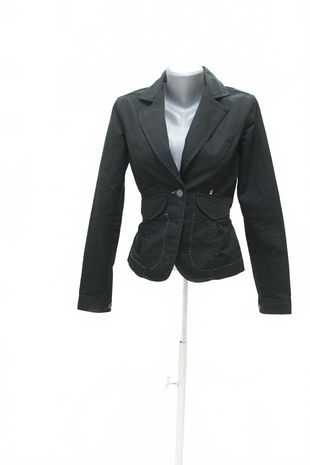 Dámske sako Tommy Hilfiger, farba čierna, veľkosť S