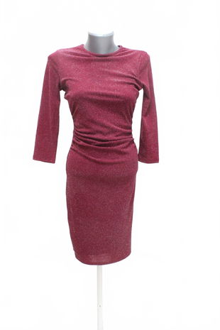 Dámske šaty Janina, farba bordó, veľkosť XS