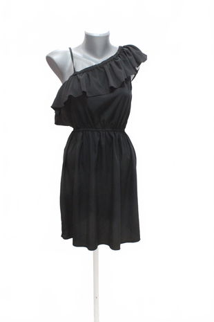 Dámske šaty Amisu, farba čierna, veľkosť 36