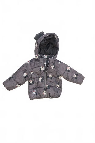 Chlapčenská zimná bunda H&M, farba sivá, veľkosť 12-18 m