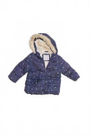 Dievčenská zimná bunda Primark, farba modrá, veľkosť 18-24 m