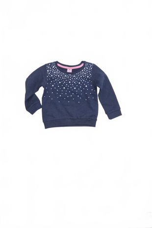 Dievčenská mikina Kiki & Koko s potlačou, farba modrá, veľkosť 92