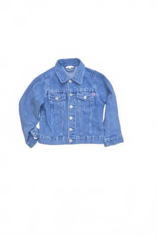 Dievčenská bunda Tchibo, farba denim, veľkosť 110