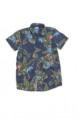 Chlapčenská košeľa s krátkym rukávom Genesis, farba kvetovaná, veľkosť 158