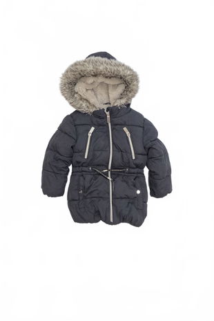 Dievčenská zimná bunda F&F, farba čierna, veľkosť 1-3 r