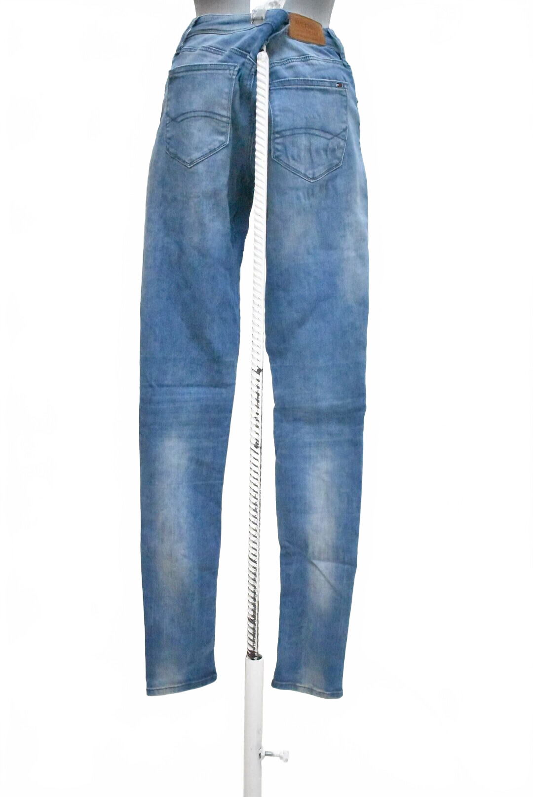 Dámske nohavice Tommy Hilfiger, farba denim, veľkosť S