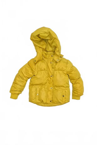 Dievčenská zimná bunda H&M, farba žltá, veľkosť 98