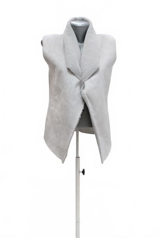 Dámska vesta Fisherfield, farba sivá, veľkosť 36