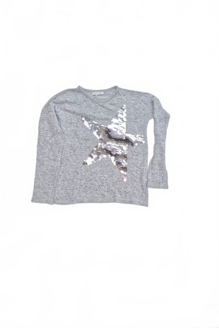 Dievčenské tričko Primark s potlačou, farba sivá, veľkosť 8-9 r
