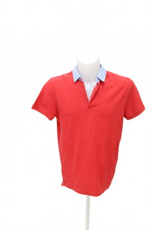 Dámske tričko Massimo Dutti bez potlače, farba červená, veľkosť M