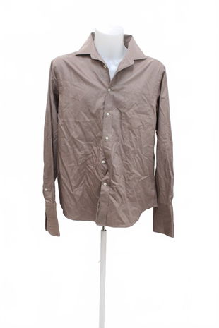 Pánská košile Next, barva hnědá, velikost 42