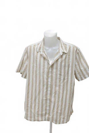 Pánská košile s krátkým rukávem Burton Menswear, barva pruhovaná, velikost 2XL