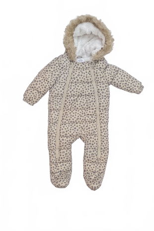 Dievčenská zimná kombinéza F&F, farba zvieracie vzory, veľkosť 9-12 m