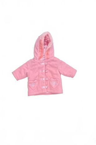 Dievčenský zimný kabát George, farba ružová, veľkosť 4-6 m