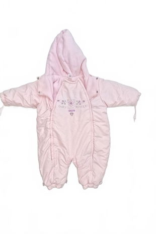Dievčenská zimná kombinéza C&A, farba ružová, veľkosť 74