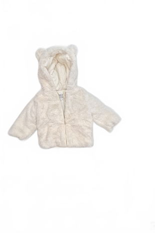 Dievčenská mikina F&F bez potlače, farba béžová, veľkosť 4-6 m