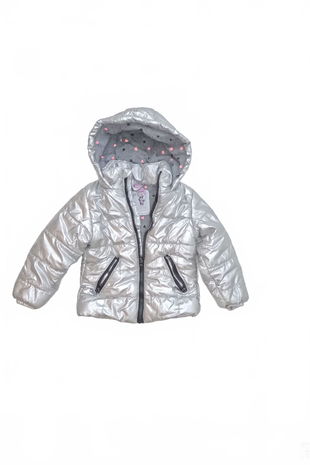 Dievčenská zimná bunda Dopo Dopo, farba strieborná, veľkosť 98