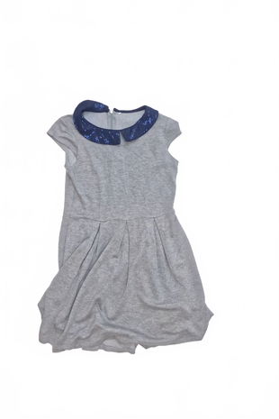 Dievčenské šaty Genesis, farba sivá, veľkosť 7-8 r