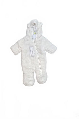 Dievčenská zimná kombinéza F&F, farba biela, veľkosť 0-1 m