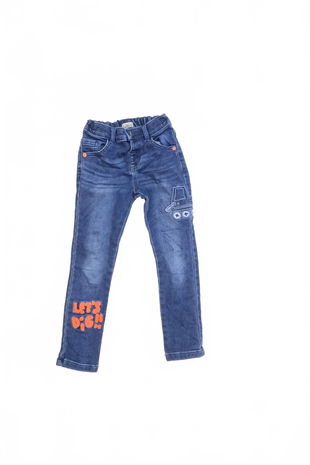 Chlapecké kalhoty F&F, barva denim, velikost 4-5 r