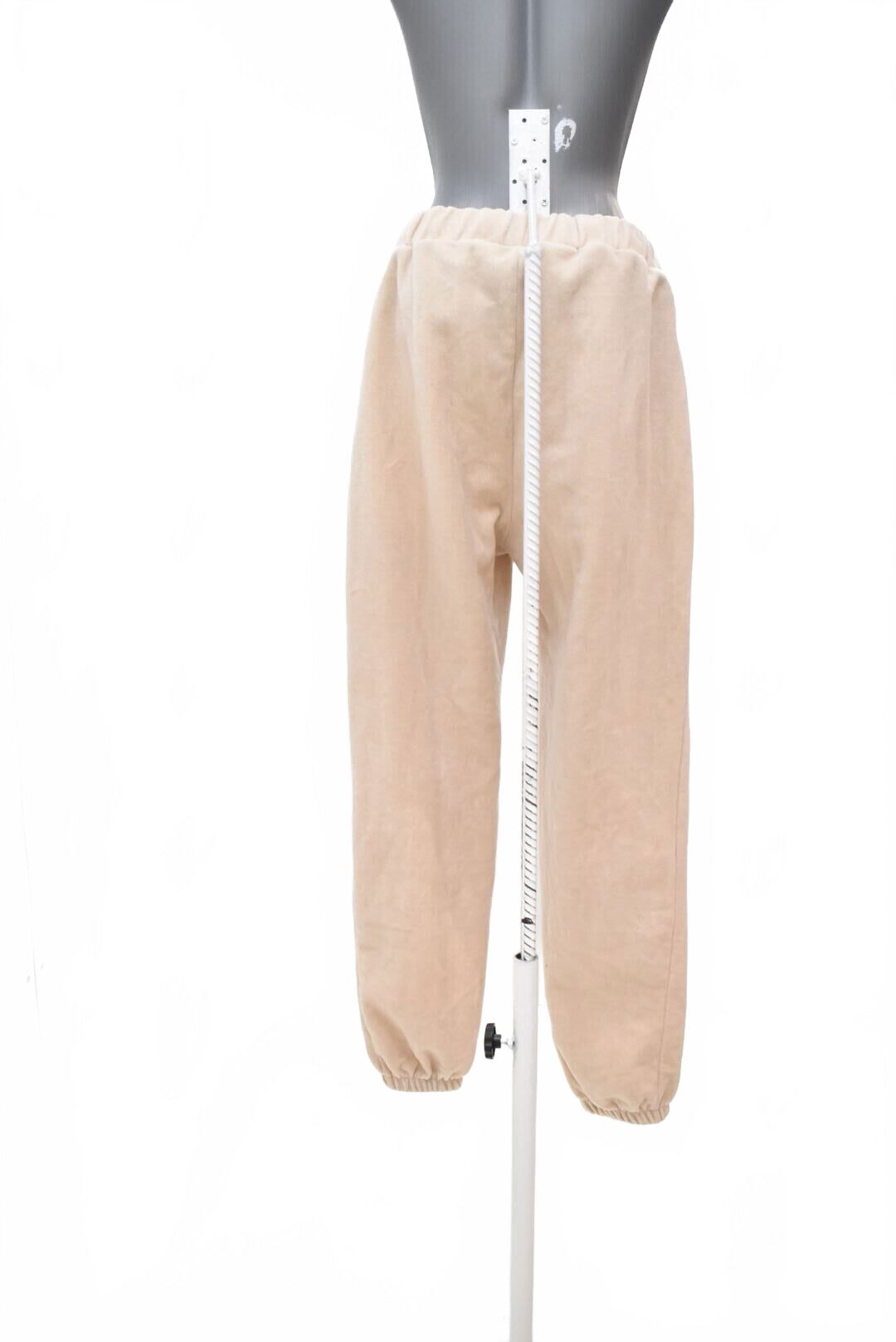 Dámske nohavice Boohoo, farba béžová, veľkosť L