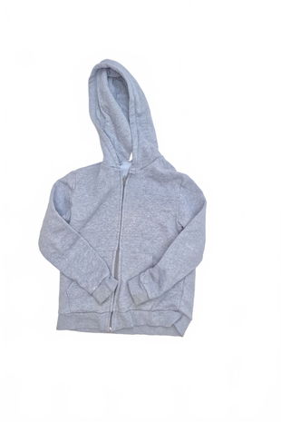 Chlapčenská mikina H&M bez potlače, farba sivá, veľkosť 134