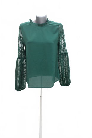 Dámske tričko Shein bez potlače, farba zelená, veľkosť 38