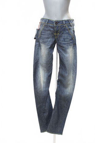 Pánské kalhoty Guess, barva denim, velikost S