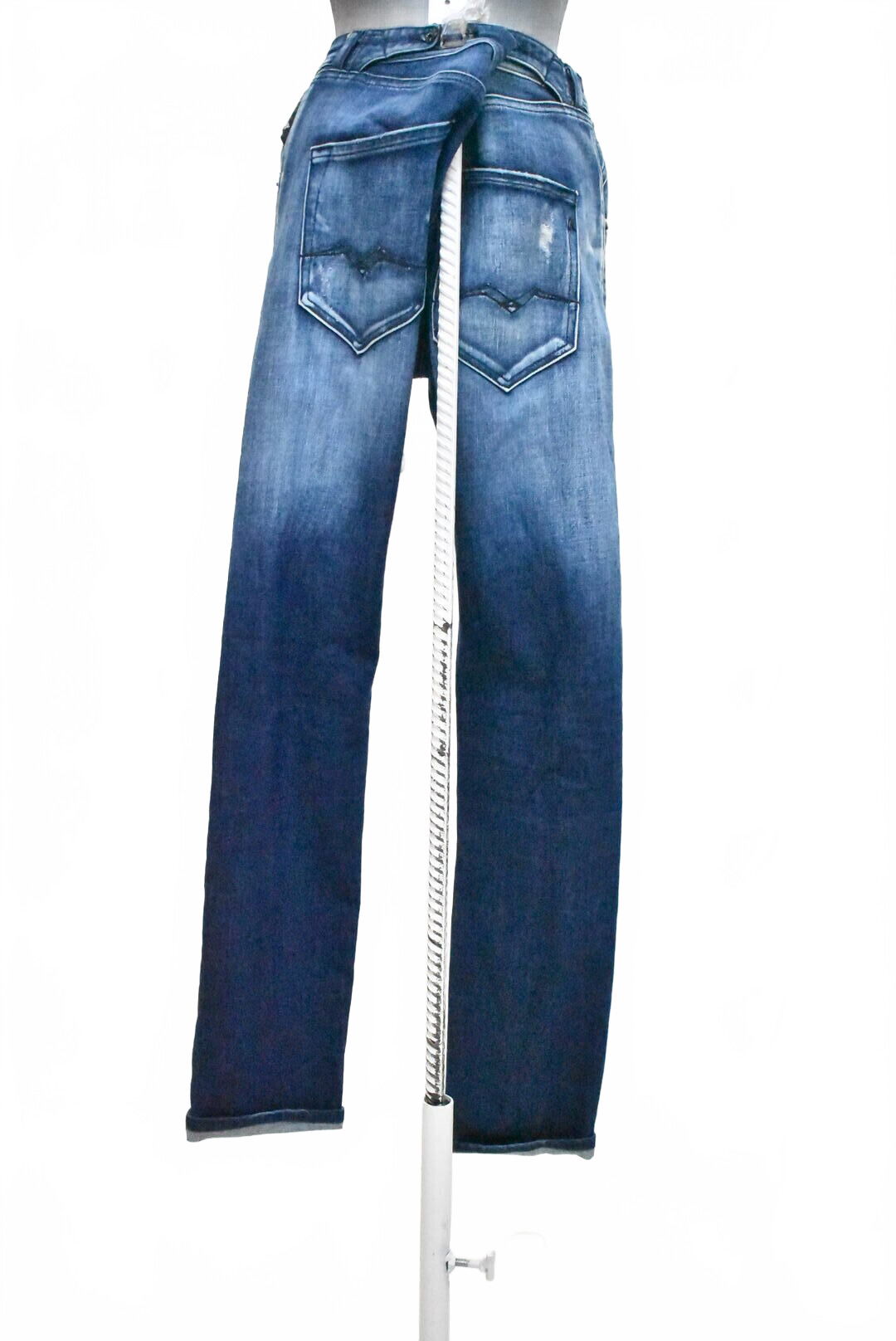 Pánské kalhoty Replay, barva denim, velikost M