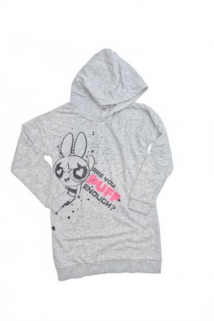 Dievčenská mikina Genesis s potlačou, farba sivá, veľkosť 134