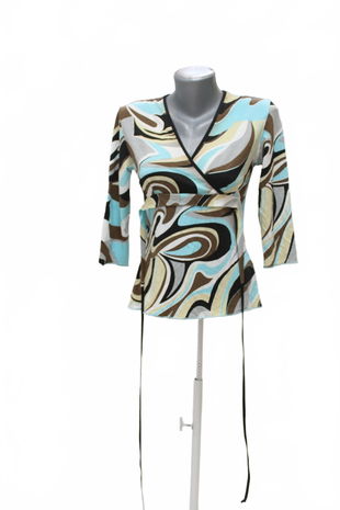 Dámske tričko Chantall bez potlače, farba vzorovaná, veľkosť 40