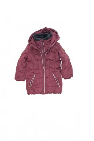Dievčenská zimná bunda C&A, farba bordó, veľkosť 92