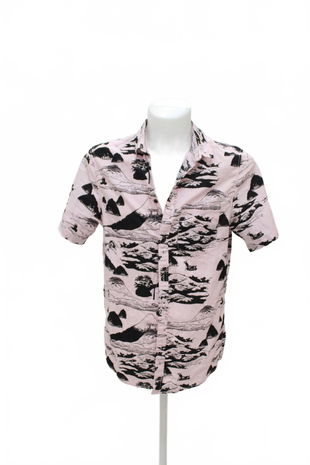 Pánská košile s krátkým rukávem H&M, barva vzorovaná, velikost M