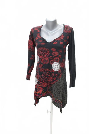 Dámske šaty Desigual, farba kvetovaná, veľkosť XS