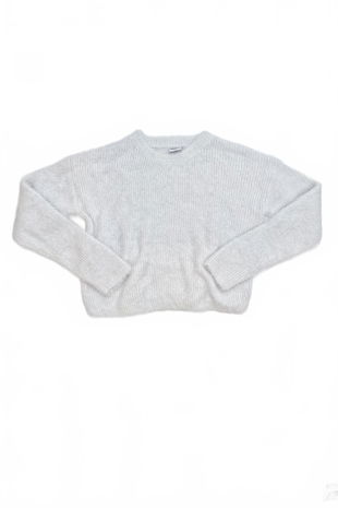 Dievčenský sveter Page One, farba sivá, veľkosť 146
