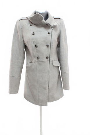 Dámsky kabát Promod, farba sivá, veľkosť M