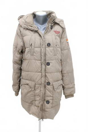 Dámská zimní bunda Retro, barva hnědá, velikost XL