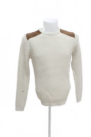 Pánský svetr Terranova, barva béžová, velikost M