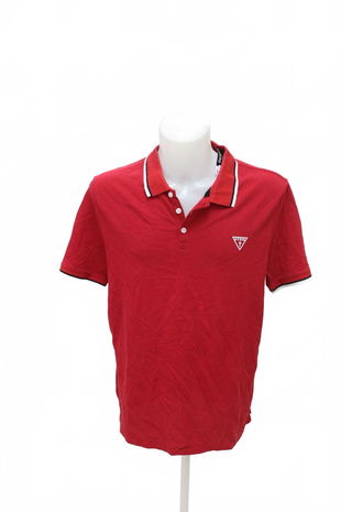 Pánské tričko Guess bez potisku, barva červená, velikost L