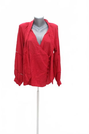 Dámske tričko Asos bez potlače, farba červená, veľkosť 38