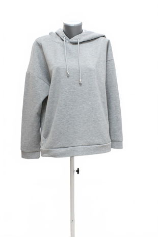 Dámská mikina Beloved bez potisku, barva šedá, velikost XL