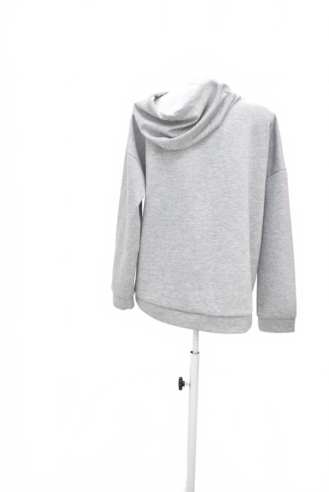 Dámská mikina Beloved bez potisku, barva šedá, velikost XL