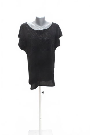 Dámské tričko Camaieu bez potisku, barva černá, velikost XL