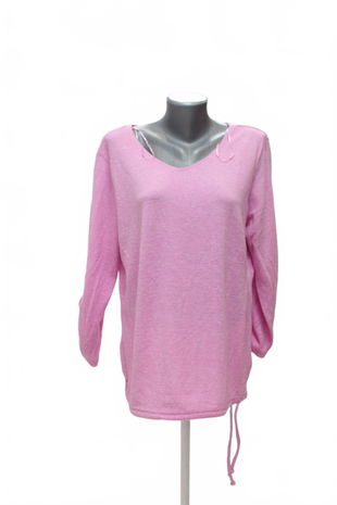 Dámská mikina Beloved bez potisku, barva růžová, velikost XL