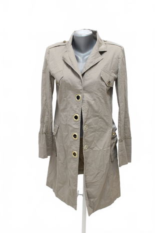 Dámsky kabát Rinascimento, farba béžová, veľkosť S